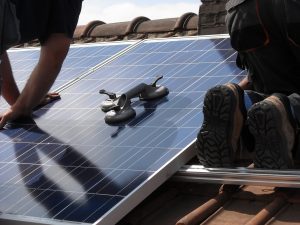 Photo of photovoltaic panel installation