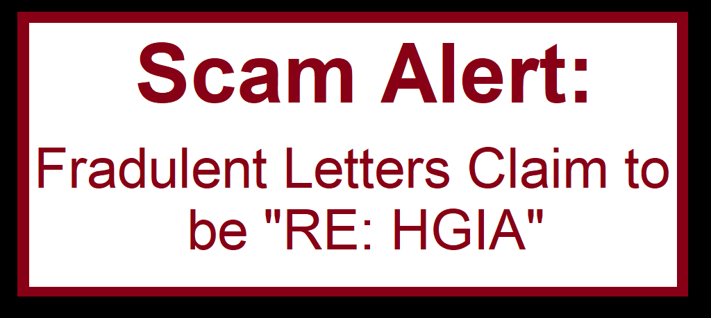 Scam Alert: Fraudulent letters claim to be re:HGIA